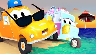 Kids Car Wash -  Carrie The Candy Car is Covered in Plastic Waste! - Trucks cartoons
