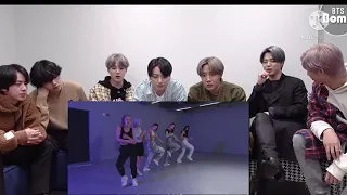 BTS Reaction ITZY "Not Shy" Dance Practice (Moving Ver.)