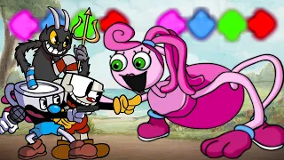 FNF Mommy Long Legs VS cuphead and The Devil | poppy playtime (FNF Vs cuphead)