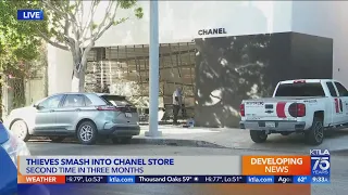 Van used to smash into Chanel store in Beverly Grove area