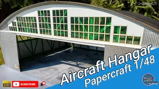 Aircraft Hangar 1/48 #papercraft #modelling