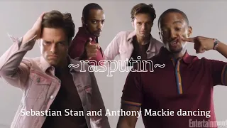 Sebastian Stan & Anthony Mackie dancing to Rasputin