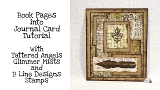 Book Pages into Journal Card