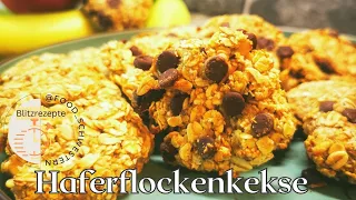 schnelle Haferflocken Kekse Blitzschnell gemacht | 3 Zutaten | Energie, veganer, gesunder Snack