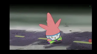 Patrick running and crying whilst his pants are down