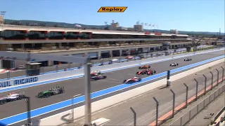 Formula 4 Spanish Championship 2020. Race 1 Circuit Paul Ricard. Start Crash