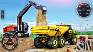 City Highway Road Construction - Excavator Loading Simulator - Android GamePlay