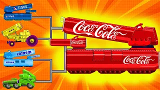 Mimic's new master? | Coca Cola Tank Vs Pepsi Vs Mentos | Cartoons about tanks