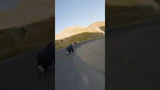 Downhill skateboard and rock on the road #extreme #sport #longboard #crash #fail #insane #viral