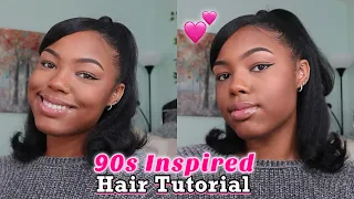 How To: Half Up Half Down with Swoop | Natural Hair | 90s Inspired