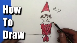 How to Draw Elf on the Shelf - EASY - Step By Step