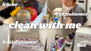 Clean with me: Ordnung schaffen in der ganzen Wohnung - Bad, Küche, ... | September Vlog deutsch