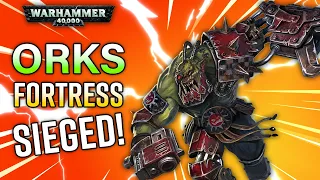 ORK STRONGHOLD v IMPERIAL GUARD ASSAULT! | Warhammer 40K | MODDED UEBS2