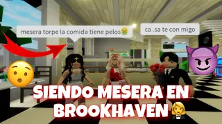 ✨🤵‍♀️SIENDO MESERA EN BROOKHAVEN😧✨||Roblox