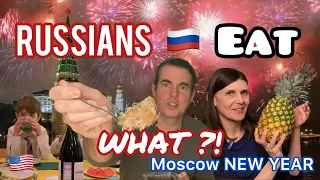 🇷🇺 RUSSIAN 🎉 NEW YEAR 🪿 FEAST is WHAT ?! In MOSCOW with an 🇺🇸 AMERICAN Family !!