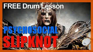 ★ Psychosocial (Slipknot) ★ FREE Video Drum Lesson | How To Play SONG (Joey Jordison)