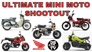 Ultimate Honda Mini Moto Shootout (Grom vs Monkey vs Super Cub vs Trail 125 vs Navi)