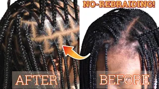 😱NO RE-BRAIDING! The Best way to REFRESH old knotless braids & box braids to look NEW again!