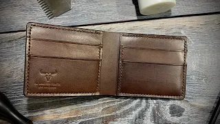 Making a classic wallet from premium Italian leather/ Виготовлення класичного гаманця
