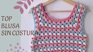 TOP o BLUSA de Crochet SIN COSTURAS!!! 😍🥳🌺