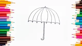 Umbrella drawing|how to draw Umbrella|easy umbrella drawing |Umbrella drawing for kids|Art gallery