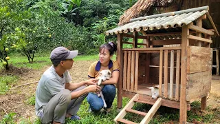 Make a house for puppies. The nice guy helped me do it