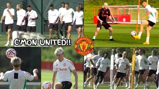 Hojlund is a BEAST🔥, Bruno, Mount, Casemiro, Rashford all in action at Man United training today