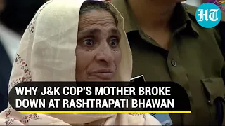 Watch: J&K cop's mother in tears as her slain son receives Shaurya Chakra posthumously