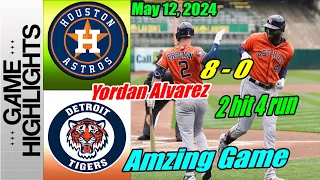 Houston Astros vs Detroit Tigers [Highlights TODAY] Yordan Alvarez blasts by 2 Hit 4 Runs 💥💥💥