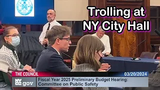 Trolling the NYPD at City Hall