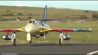Hawker Hunter (G-PSST) Take-off and EXTREME 550knt LOW Pass at Ronaldsway Isle of Man HD