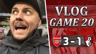 Arsenal 3 v 1 Bournemouth | Did We Get Lucky Today? | Matchday Vlog | Game 20