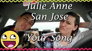 Julie Anne San Jose sings "Your Song" (Parokya Ni Edgar) LIVE on Wish 107.5 Bus|COUPLES REACTION