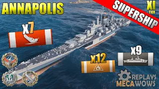 SUPERSHIP Annapolis 7 Kills 220K Damage | World of Warships