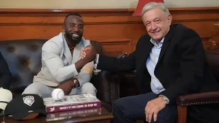 Encuentro con Randy Arozarena en Palacio Nacional