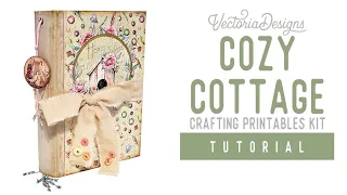 Cozy Cottage Crafting Printables Kit | Tutorial | Junk Journal | Trifold Journal | Hardcover