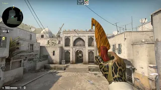 Knife Glove Combo Queen Jaguar Gloves and Gut Knife Tigertooth CS:GO