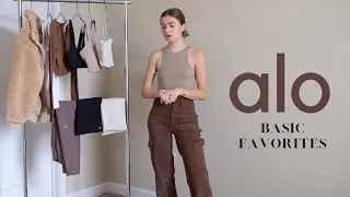 ALO YOGA TRY ON | MUST HAVES AND FAVORITE PIECES | VELOUR BUNNY