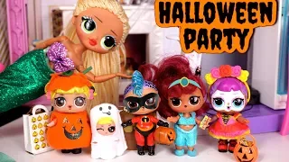 Barbie LOL Family Halloween Party with LOL OMG Dolls, Goldie & Punk Boi