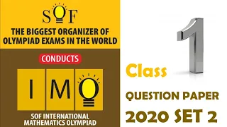 IMO Maths Olympiad Class 1 Question Paper 2020 Set 2