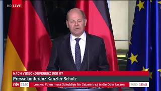 LIVE: Statement von Bundeskanzler Olaf Scholz nach G7-Konferenz