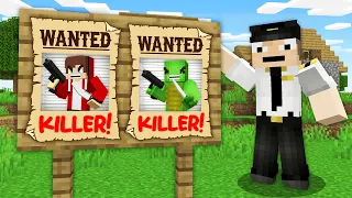 JJ and MIKEY Became A WANTED KILLERS in Minecraft! - Maizen