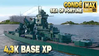 Cruiser Condé: Big 4,3k base XP - World of Warships
