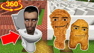 Gegagedigedagedago MAZE vs SKIBIDI TOILET MAZE but it's 360 degree video #5