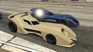 STUNTEN IN DE BATMOBILE! (GTA V Online Freeroam)