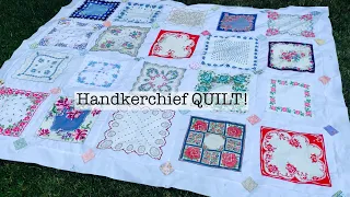 Make a simple handkerchief quilt with me today | simple sewing | vintage collection