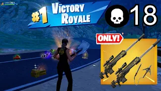 I WON Using Reaper Sniper ONLY! " Zero Build " Gameplay🏆 ( Fortnite Chapter 5 Season 1)