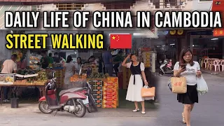 Daily Life of Chinese people in Cambodia| Solo Ultimate Walking Street Cambodia Travel