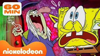 SpongeBob | Godzina NAJSTRASZNIEJSZYCH momentów ze SpongeBoba! | Nickelodeon Polska