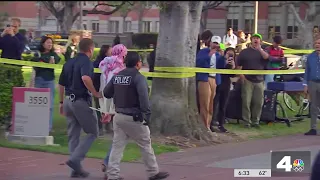 Protesters on USC campus are arrested after refusing to leave